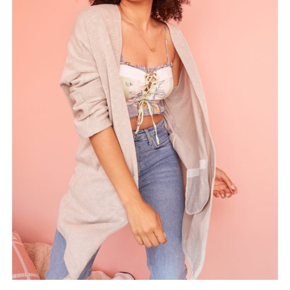 Donni Ribbed Cardigan One Size